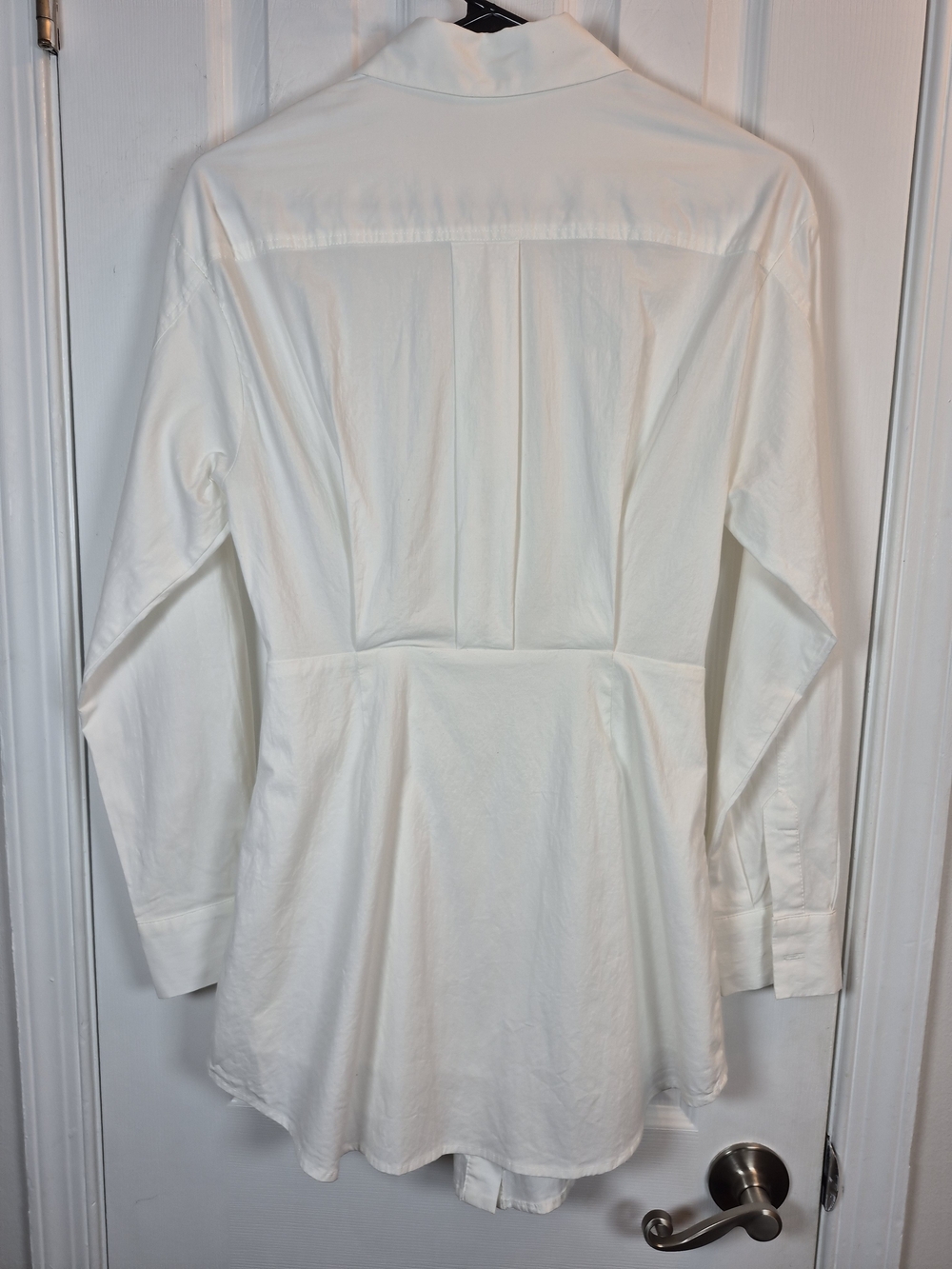 Whiteroom + Cactus White Cotton Peplum Button Down Shirt Dress Blouse XS - Picture 2 of 7
